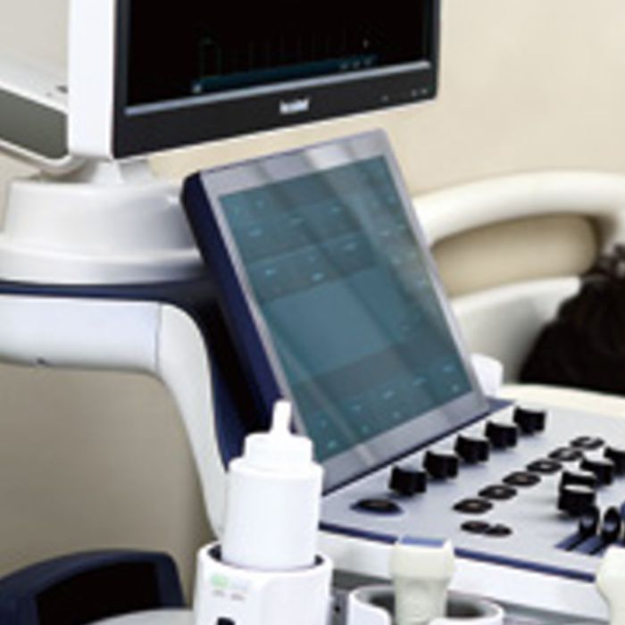 Revo T2 ultrasound machine shhowing Specialized musculoskeletal examination mode